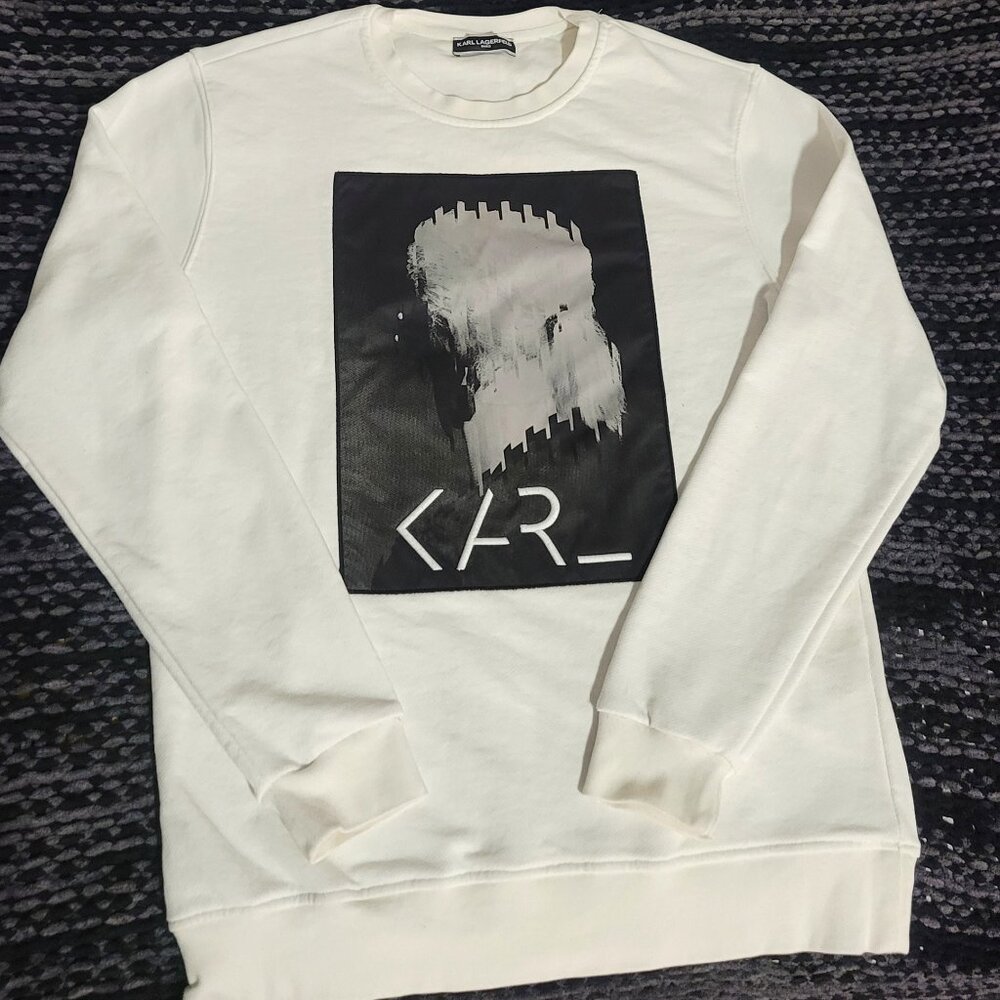 Karl Lagerfeld Legend White Sweatshirt: L